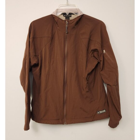 REI Outdoors Soft Shell Jacket‎ Women's Large Brown Fleece Lined Full Zip Warm - Picture 1 of 10
